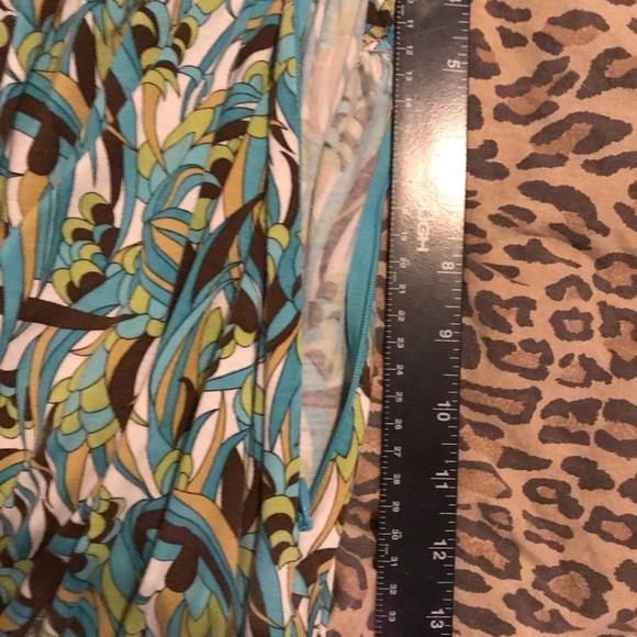 Milly Retro signature print V-neck , side zip bell sleeve mini dress cover up - Picture 11 of 15